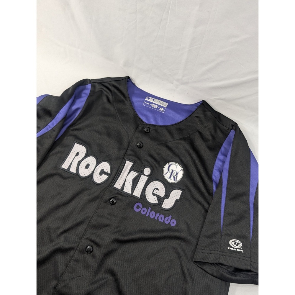 Vintage True Fan‎ MLB Colorado Rockies XL Black Jersey